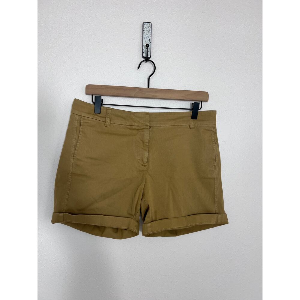 J.Crew Khaki Chino Shorts Size 6 Preppy Classic Cuffed Summer